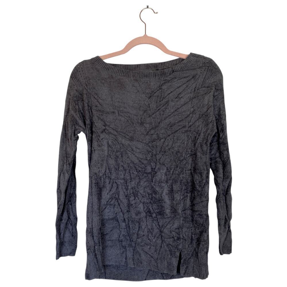 BAREFOOT DREAMS Cozy Chic Ultra Lite Knit Pullover Sweater Grey Size XS Lounge